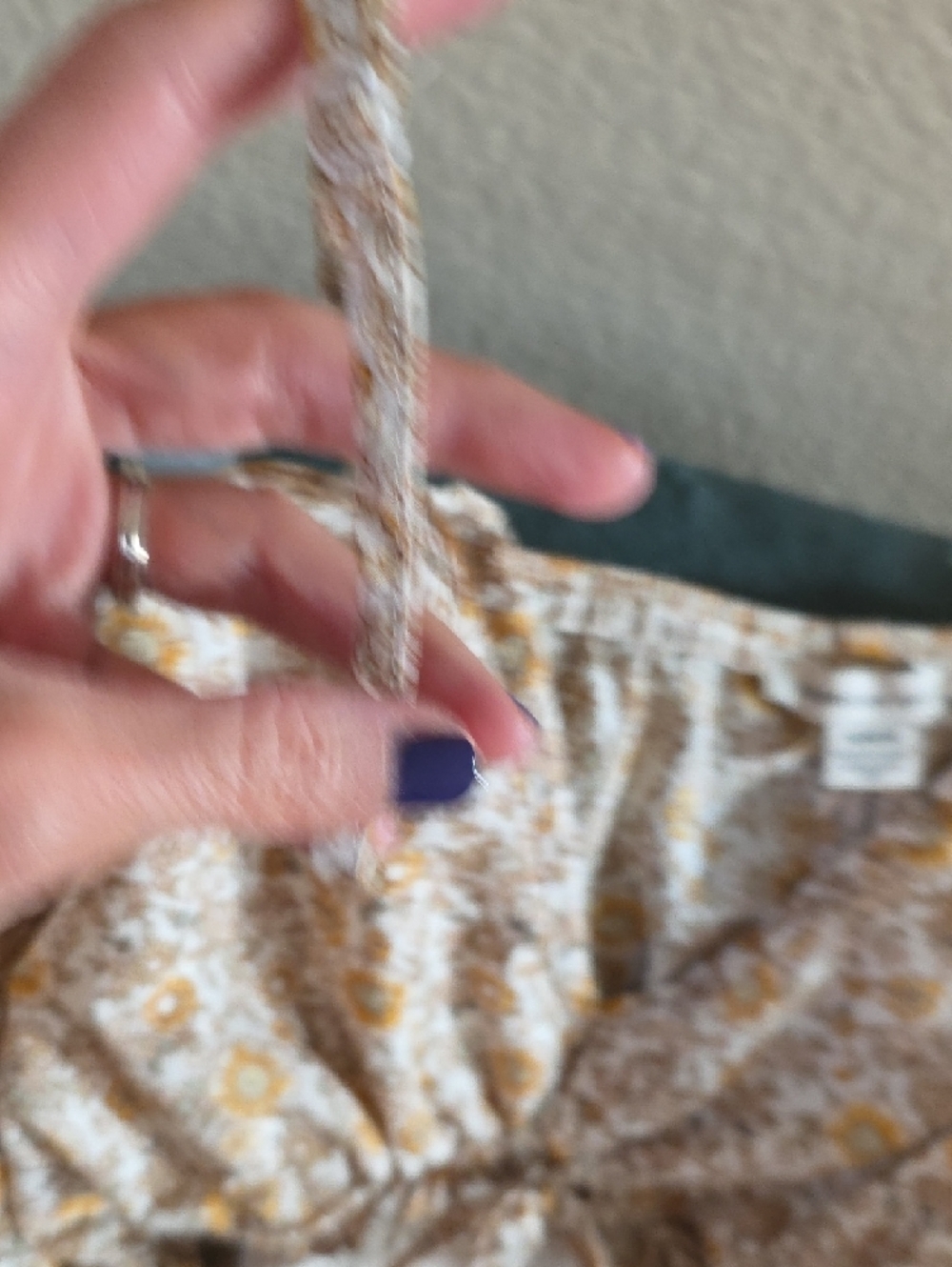 American Eagle Yellow Floral Smocked Cutout Romper - Picture 3 of 6